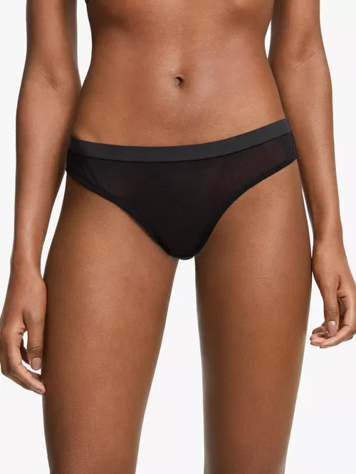 ‘Gemma’ mesh bikini briefs in black size 8