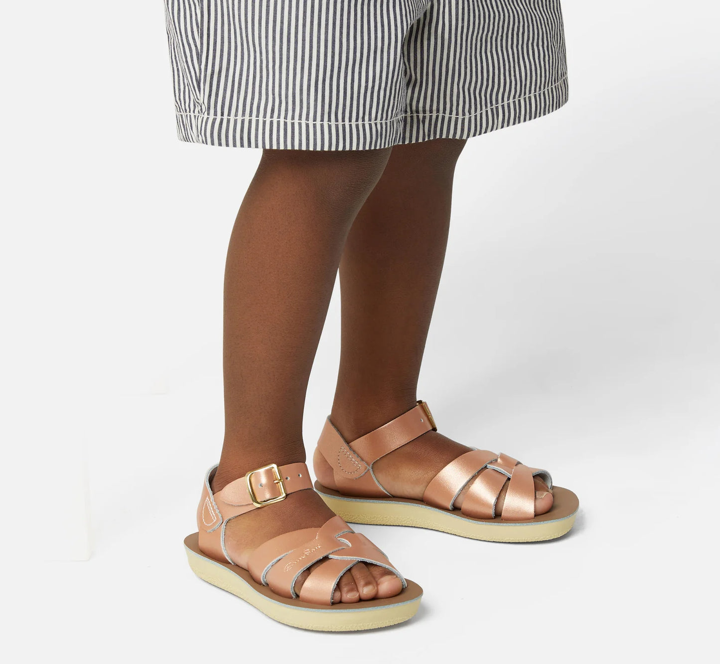 SALT-WATER ‘Swimmer’ sandals in rose gold