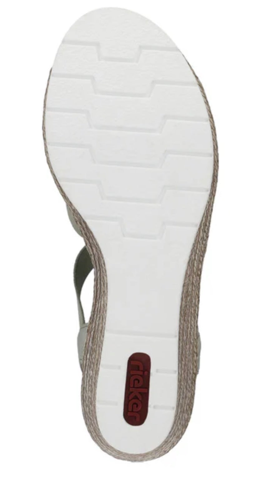 RIEKER jewelled elastic wedge sandals in pistachio, size 38 (5)
