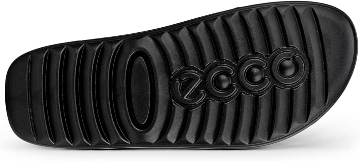 ECCO cozmo 2 strap leather sandal in black size 6 (39)