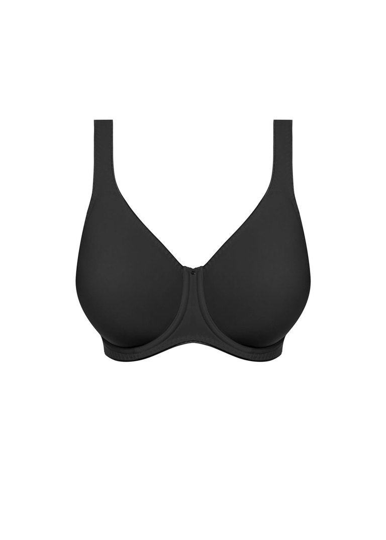 ‘Aura’ moulded, full cup bra in black