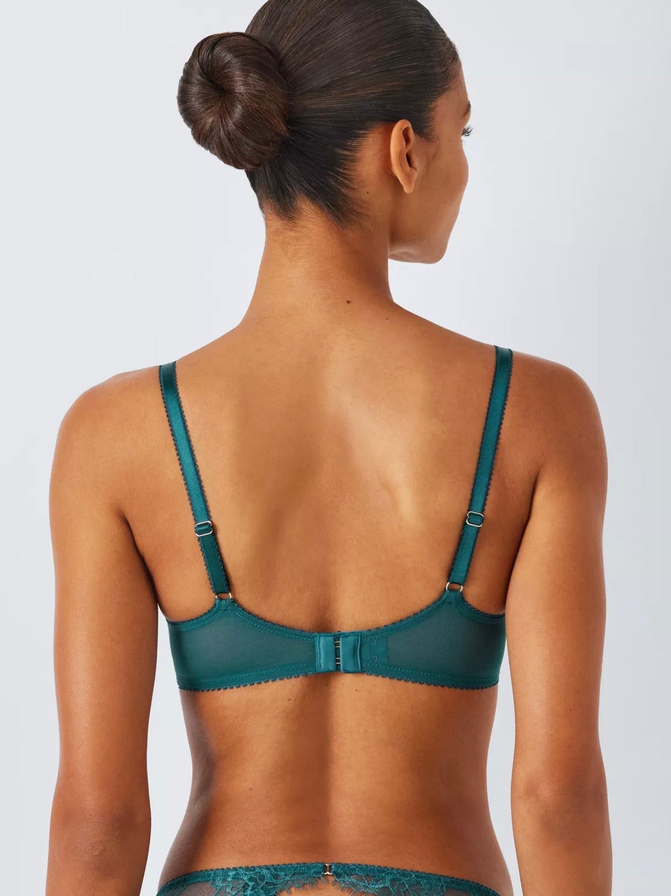‘Brooke’ lace plunge bra in teal