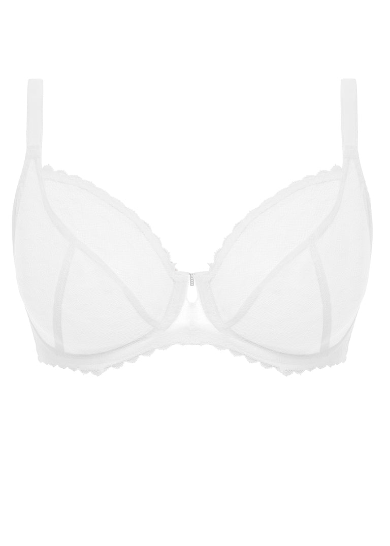 ‘Signature’ plunge bra in white