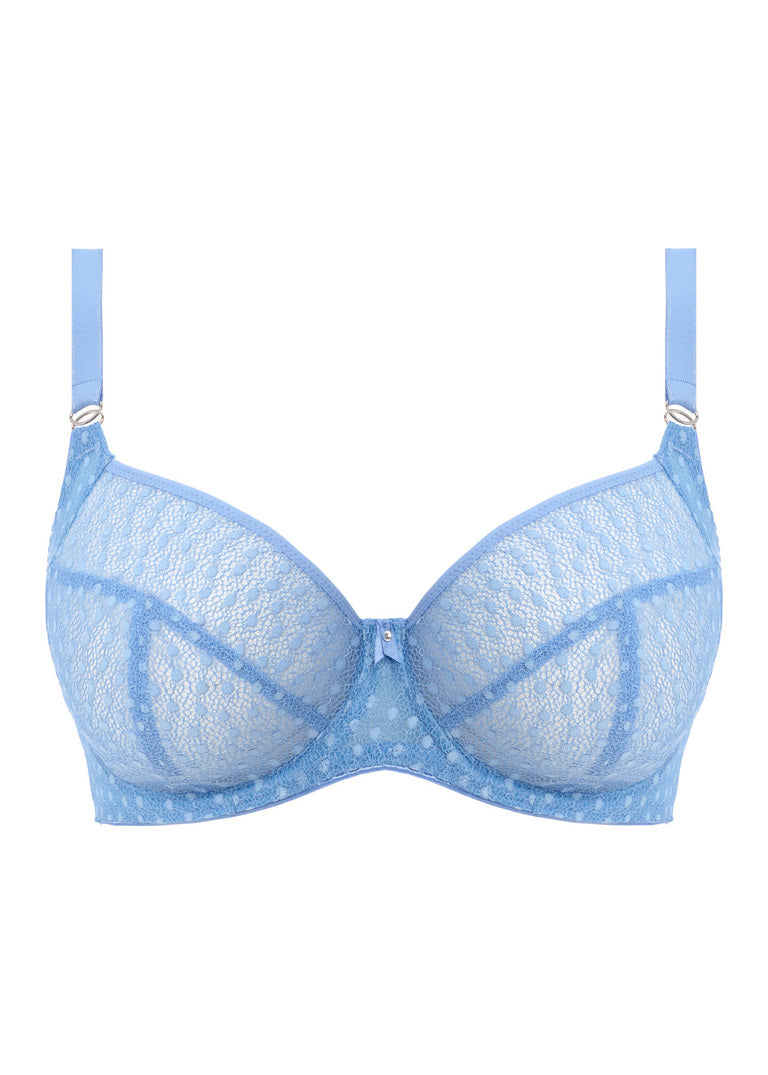 ‘Starlight’ side support balcony bra in cornflower size 32DD