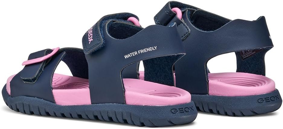GEOX Fusbetto water friendly sandal in navy/pink size 5 (38)