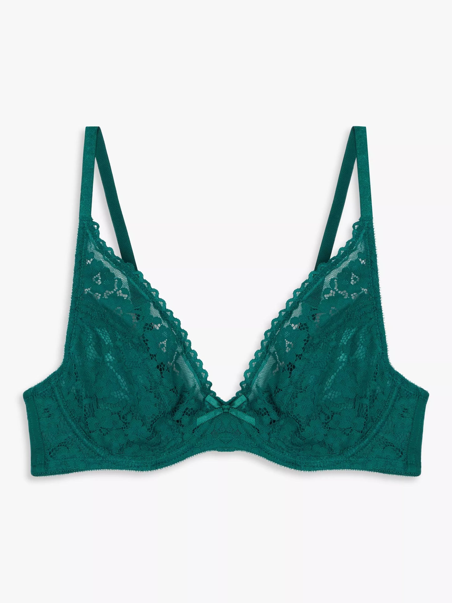 ‘Caroe’ high apex, non padded bra in green