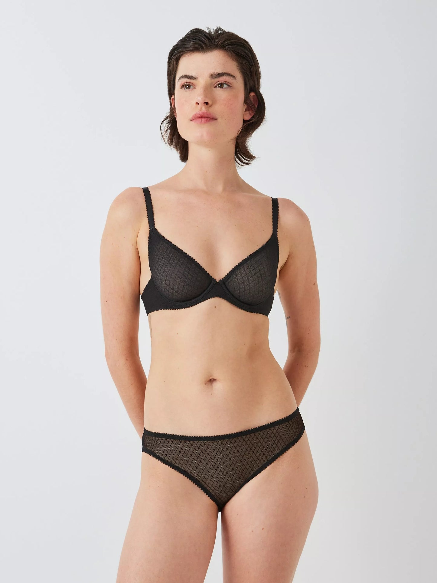 ‘Marley’ geo bikini briefs in black size 14