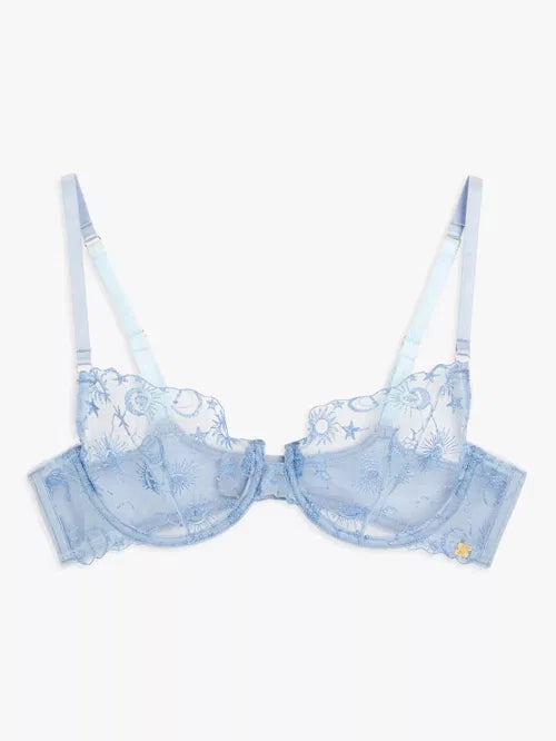 ‘Kiki’ cosmo, balcony bra in light blue size 34B