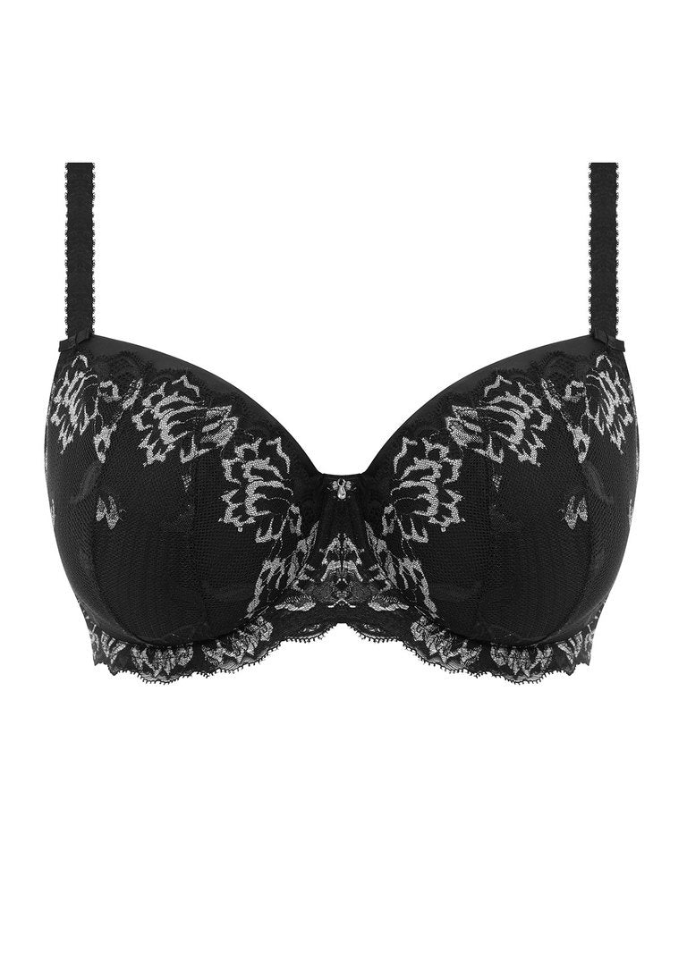 ‘Aubree’ padded, half cup bra in night sky size 32DD