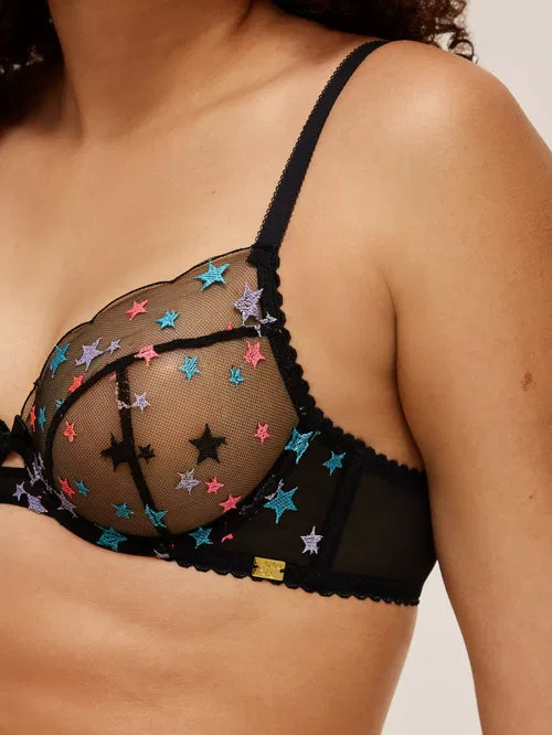 ‘Elsa’ star underwired plunge bra in black