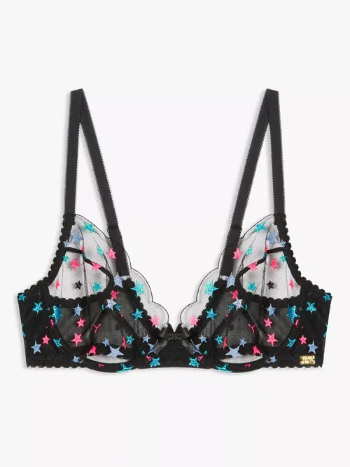 ‘Elsa’ star underwired plunge bra in black