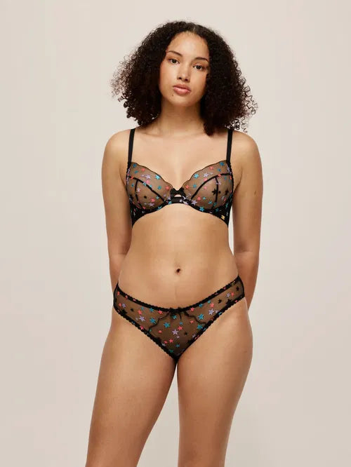 ‘Elsa’ star underwired plunge bra in black