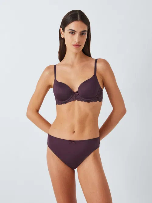‘Daisy’ lace back briefs in plum