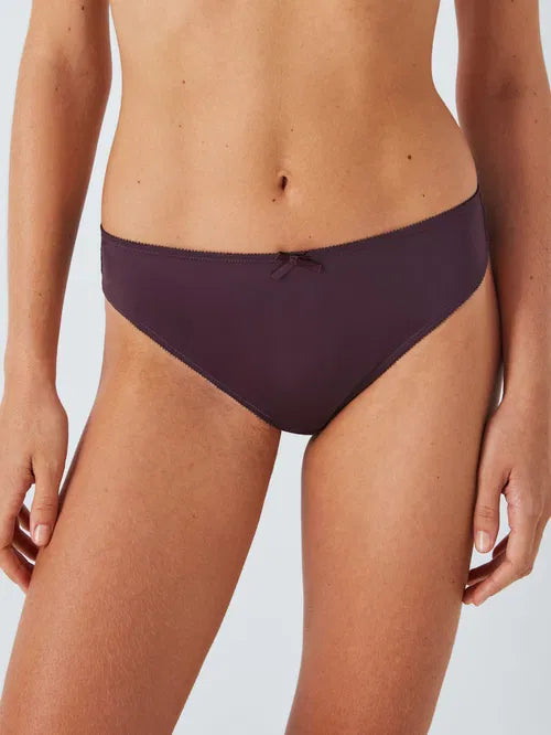 ‘Daisy’ lace back briefs in plum