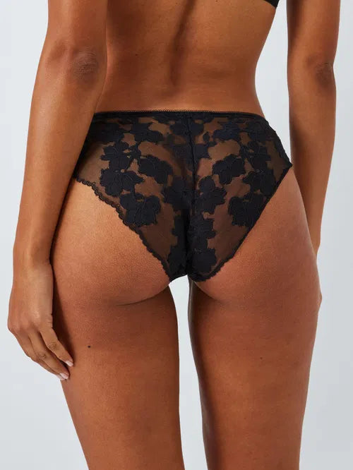 ‘Kellie’ lace bikini briefs in black