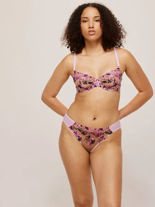 ‘Kiki’ dhalia bikini briefs in rose ombré size 8