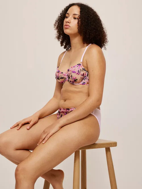 ‘Kiki’ dhalia bikini briefs in rose ombré size 8