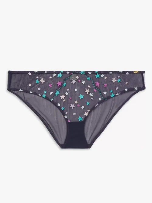 ‘Sienna’ star bikini briefs in navy, size 8