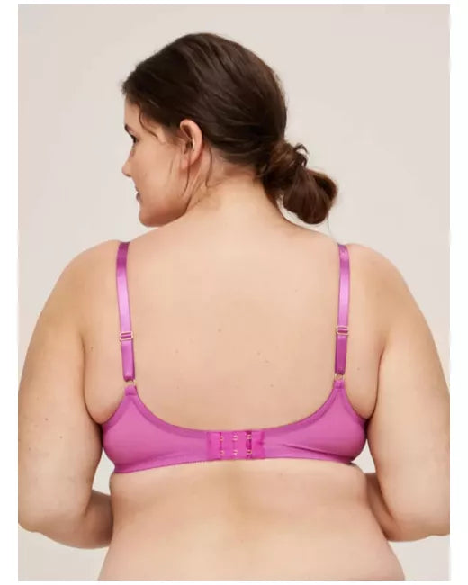 ‘Sienna’ star high apex bra in magenta, full support
