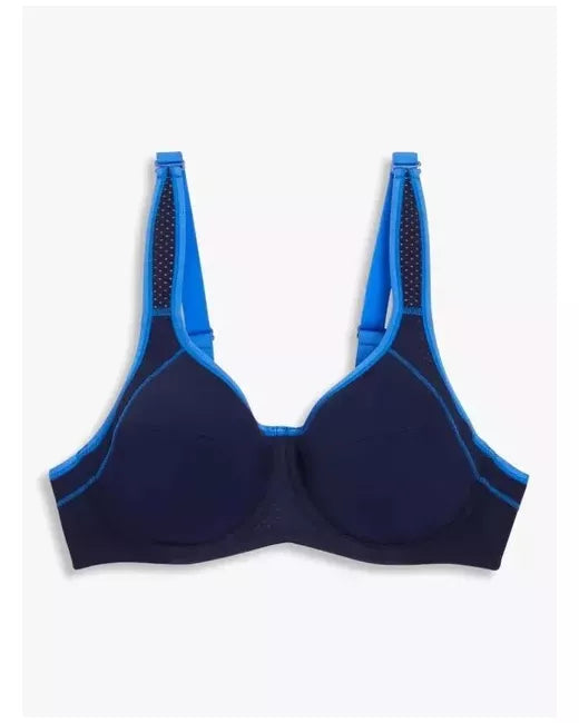 John Lewis ‘Martyna’ underwired sports bra in navy/blue