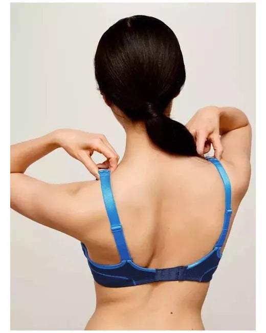 John Lewis ‘Martyna’ underwired sports bra in navy/blue