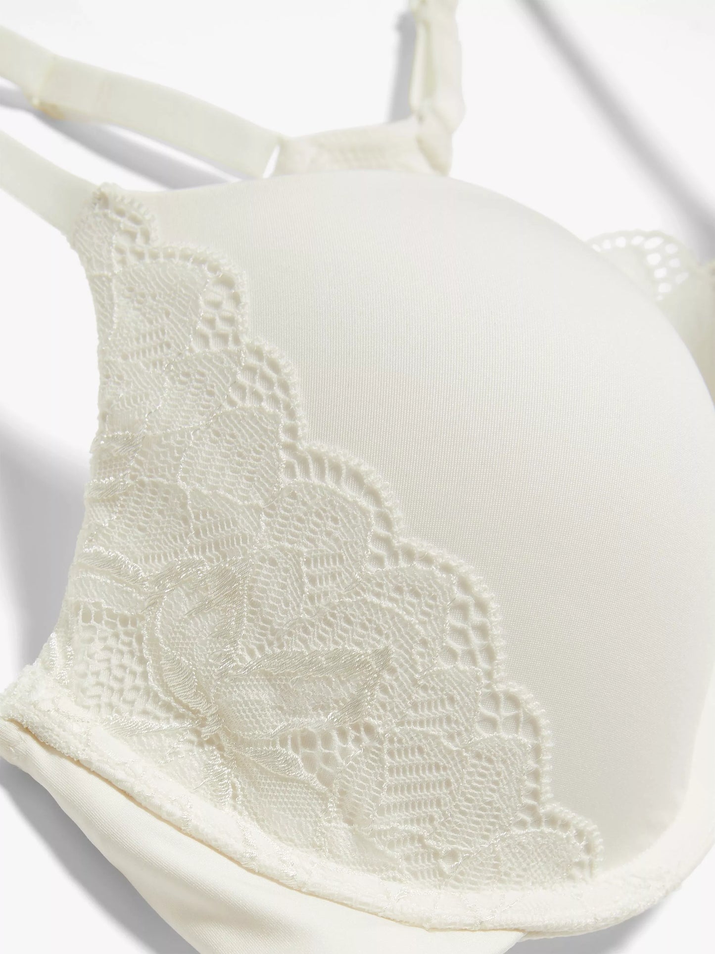 ‘Yasmin’ t shirt, front fastening bra in ivory