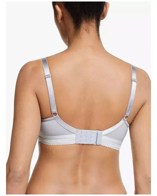 John Lewis PACK OF 2 lace trim drop cup nursing bras grey/white