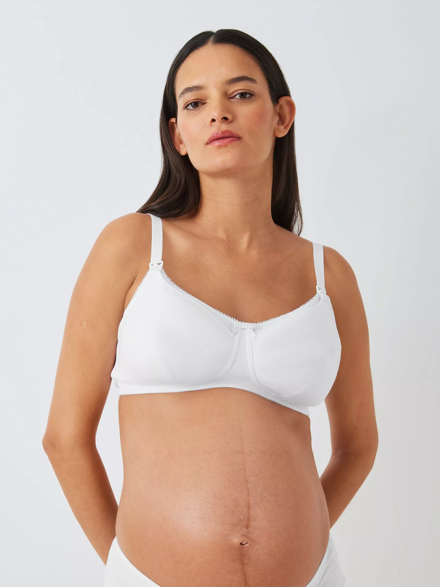 John Lewis cotton maternity/nursing bra PACK OF 2 black/white