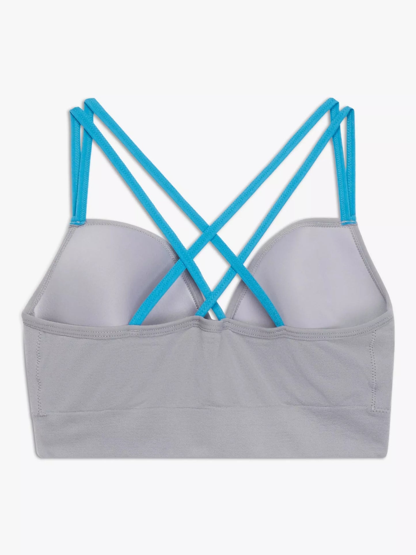 John Lewis ‘Amy’ yoga/pilates bra in grey/blue