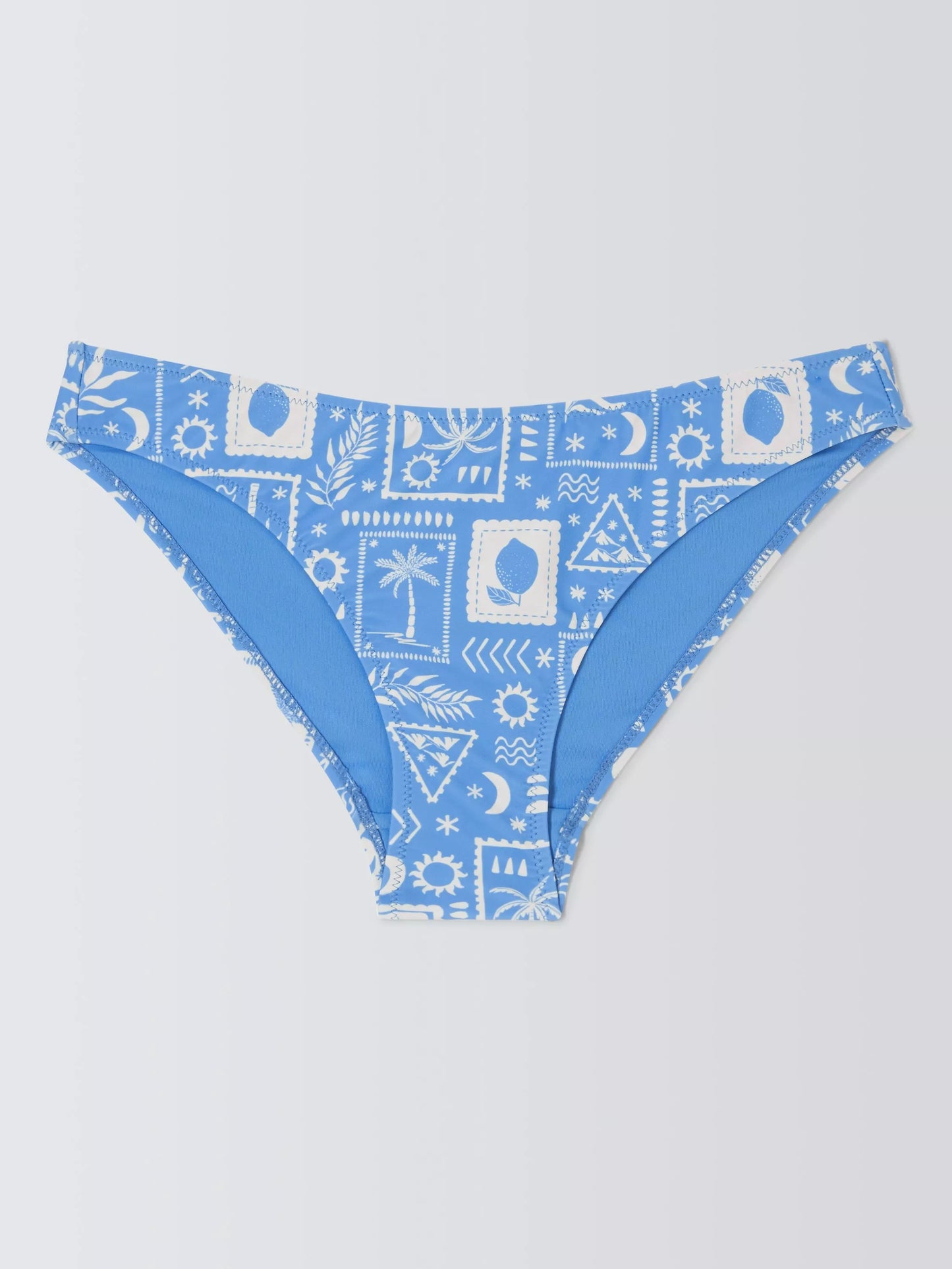 John Lewis ‘Postcard’ bikini in mid blue size 14