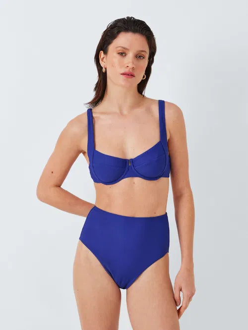 John Lewis ‘Palma’ high waisted, textured underwired bikini size 16 36B