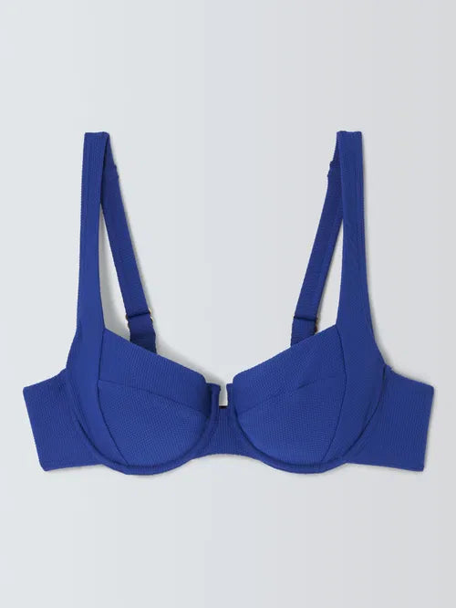 John Lewis ‘Palma’ high waisted, textured underwired bikini size 16 36B