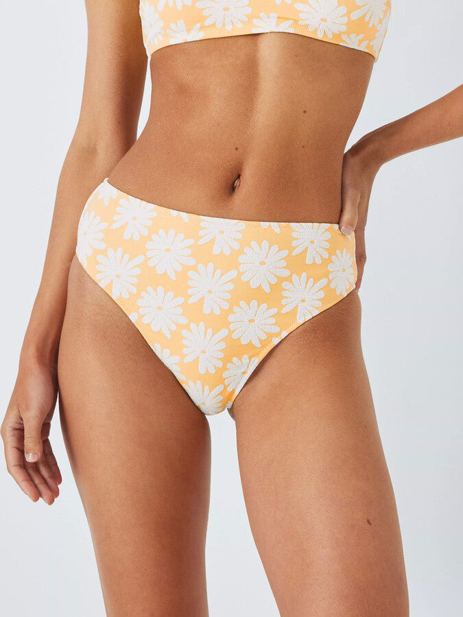 John Lewis ‘jacquard flower’ bikini in yellow size 12