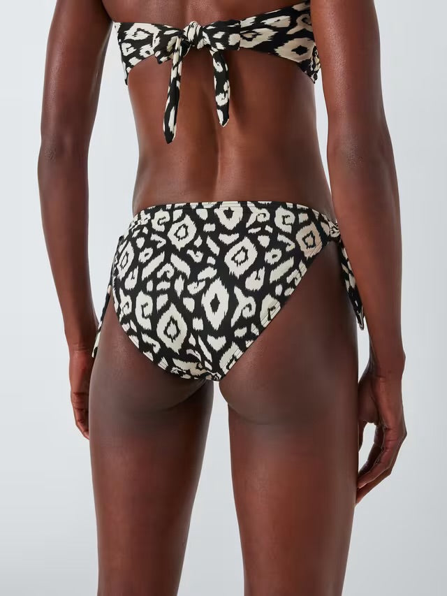 John Lewis ‘maya’ Aztec, twist top bikini in black/white size 16