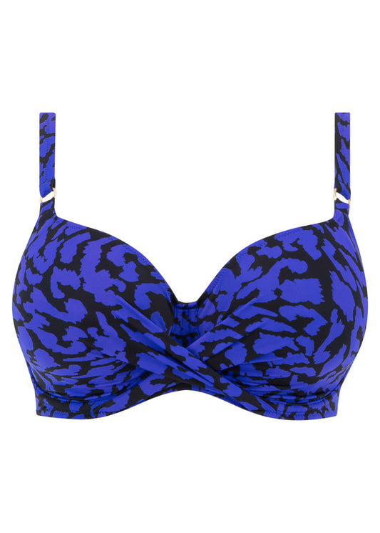 FANTASIE ‘Hope bay’ full cup bikini top in ultramarine size 32DD