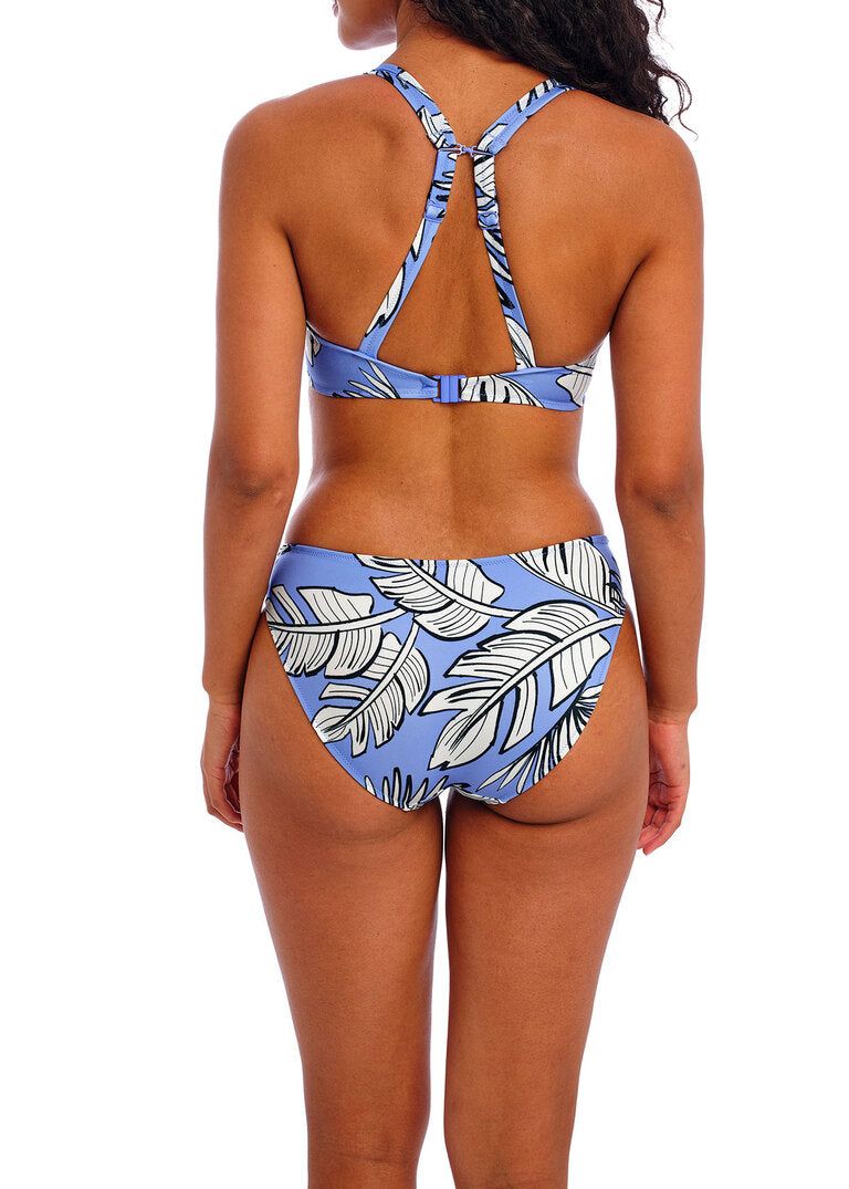 FREYA ‘Mali beach’ high apex bikini top in cornflower size 36D