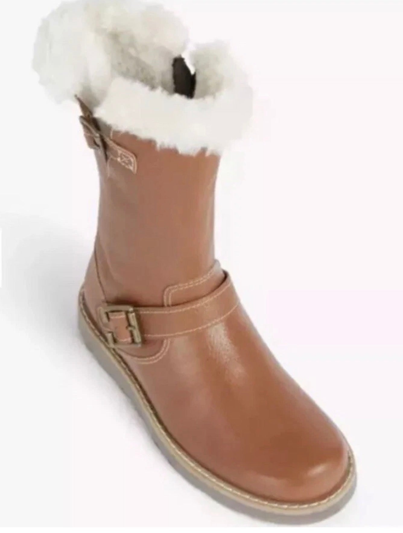 John Lewis ‘Leia’ shearling lined boots in tan leather