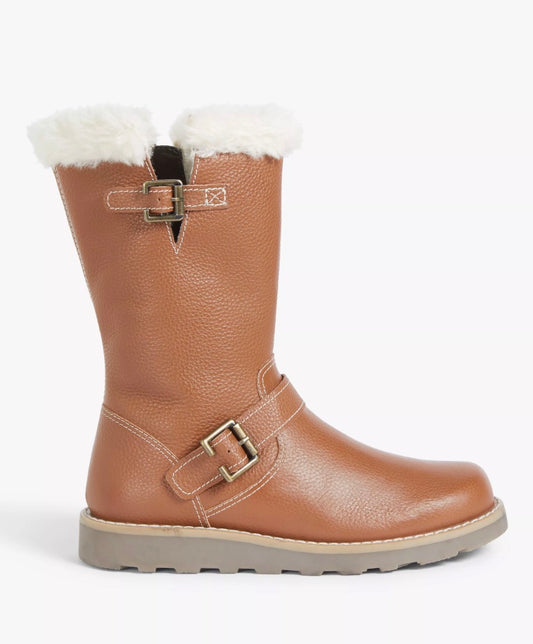 John Lewis ‘Leia’ shearling lined boots in tan leather