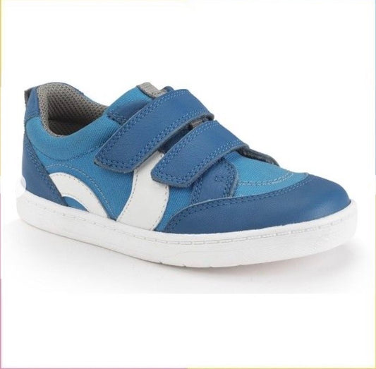 Start-rite ‘Enigma’ trainers in canvas and bright blue leather