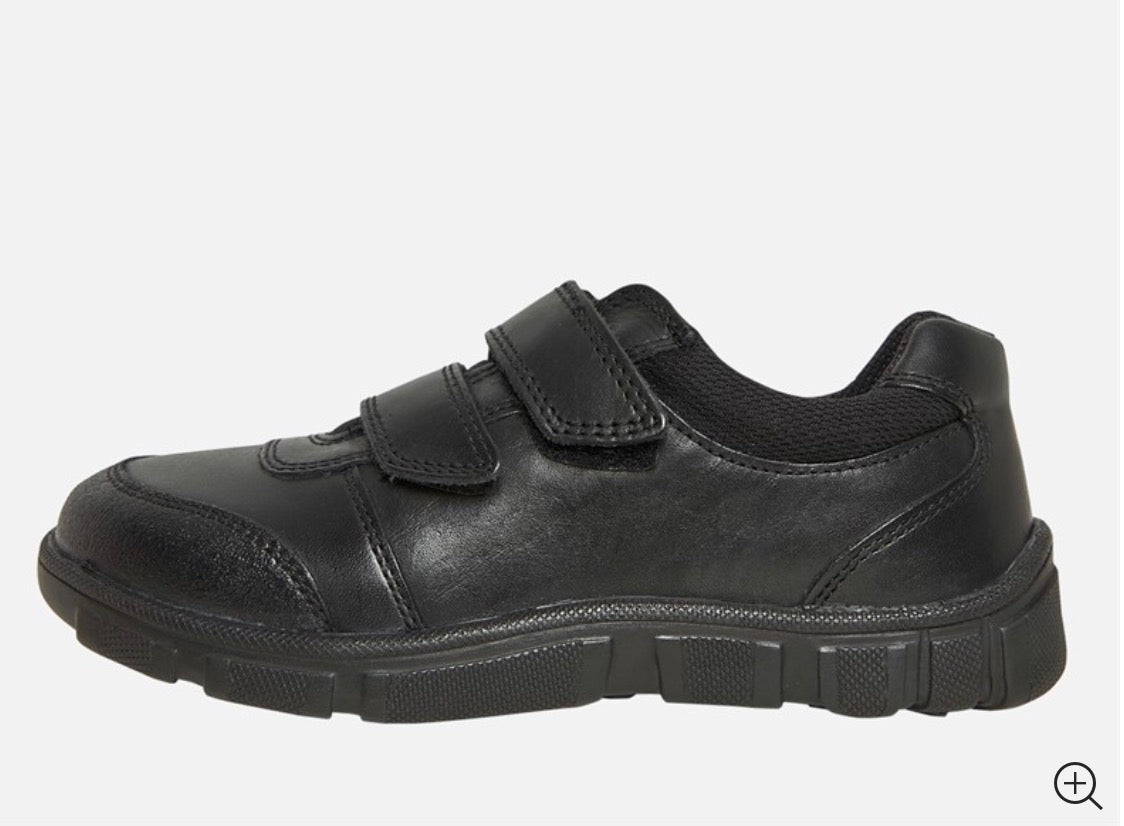 START-RITE ‘Learn’ black leather rip tape shoes