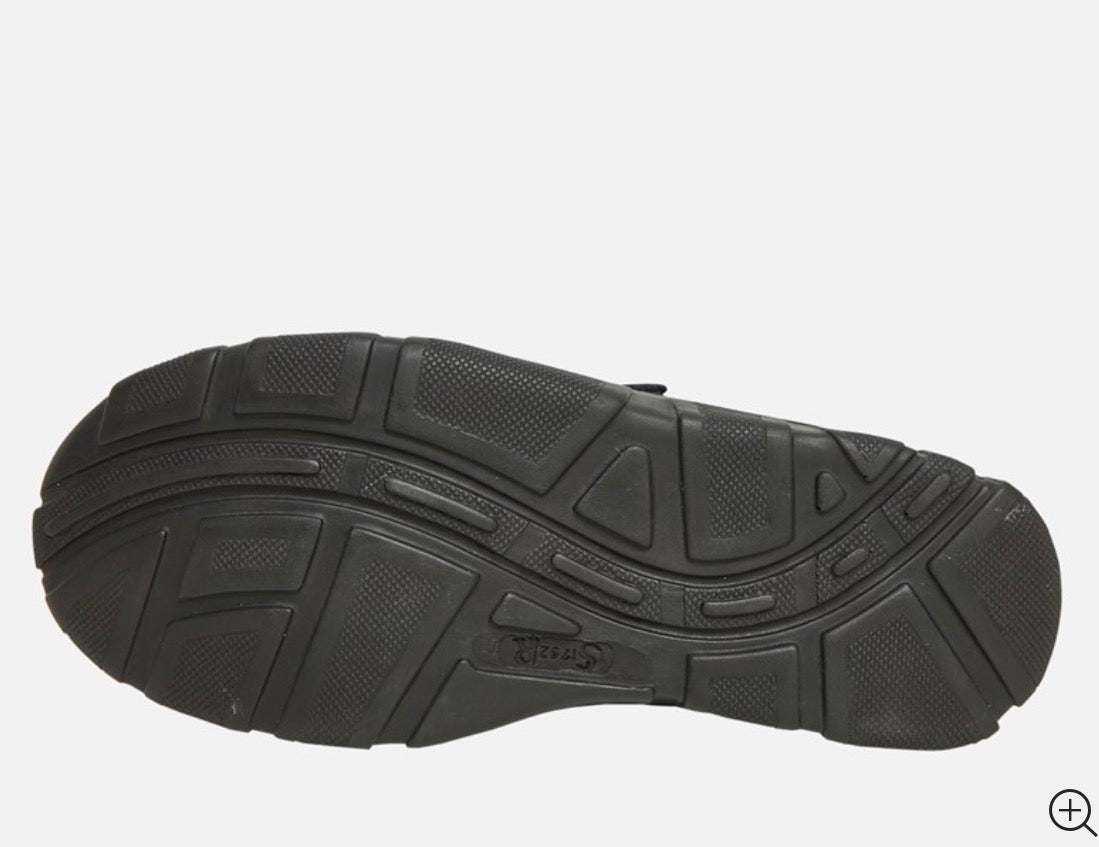 START-RITE ‘Learn’ black leather rip tape shoes