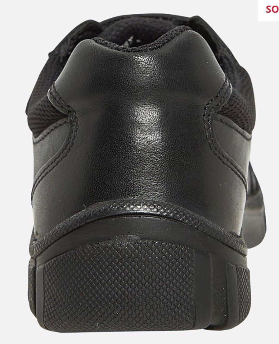 START-RITE ‘Learn’ black leather rip tape shoes