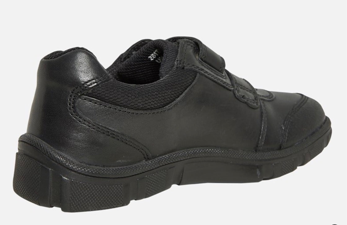 START-RITE ‘Learn’ black leather rip tape shoes
