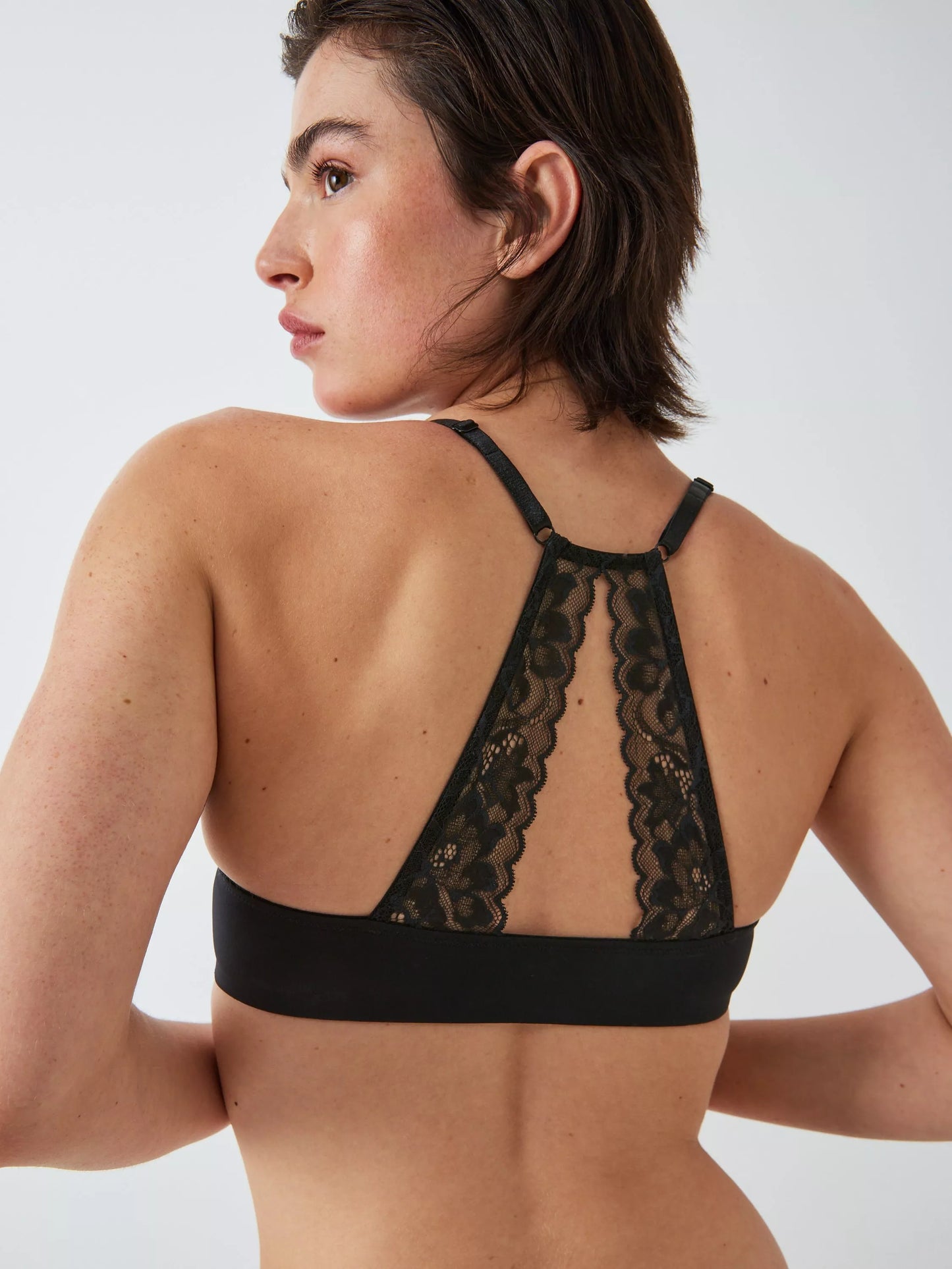 ‘Zayla’ lace racer back bra in black size 36B