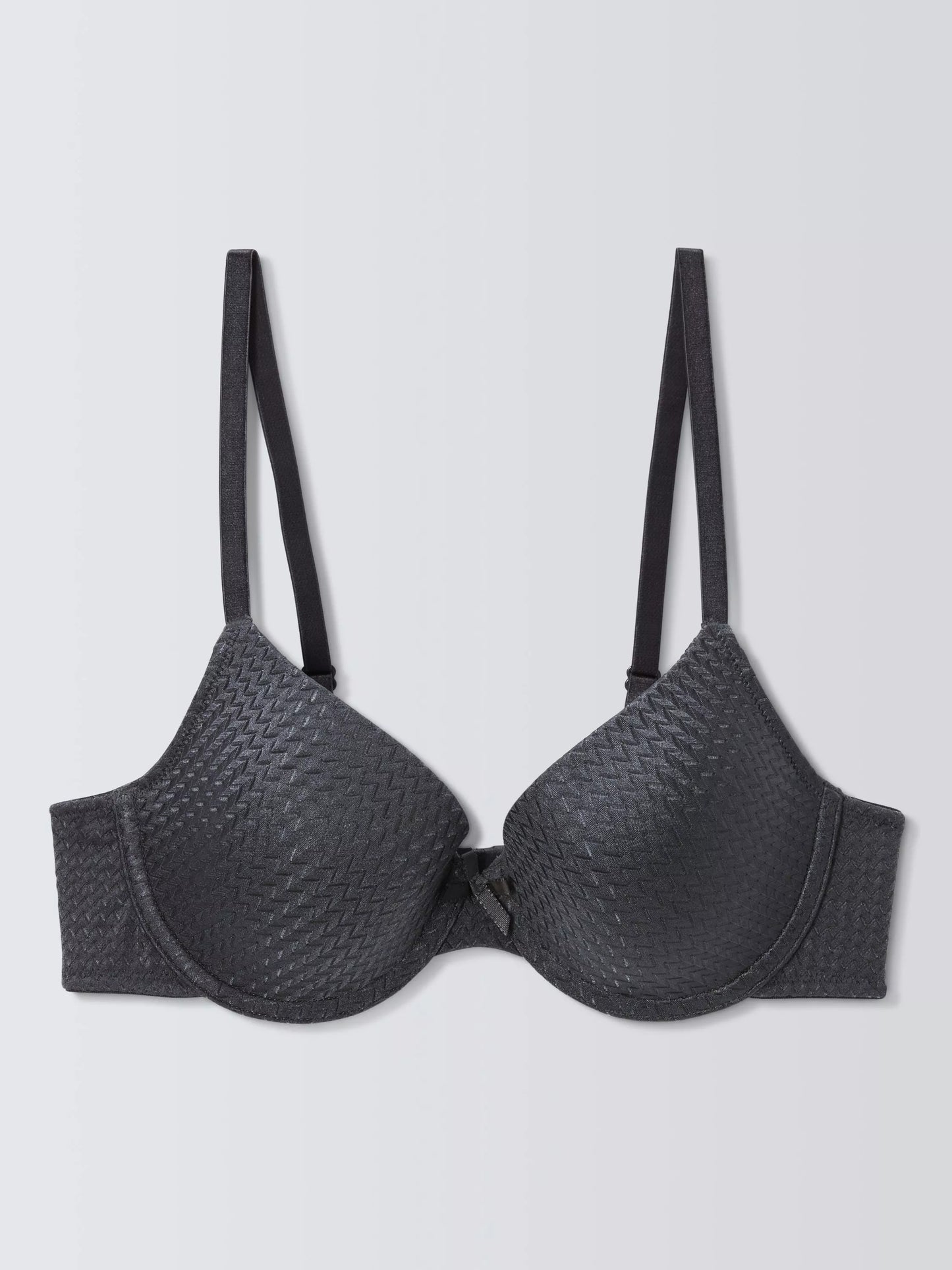 Diamond textured t shirt bra in graphite grey