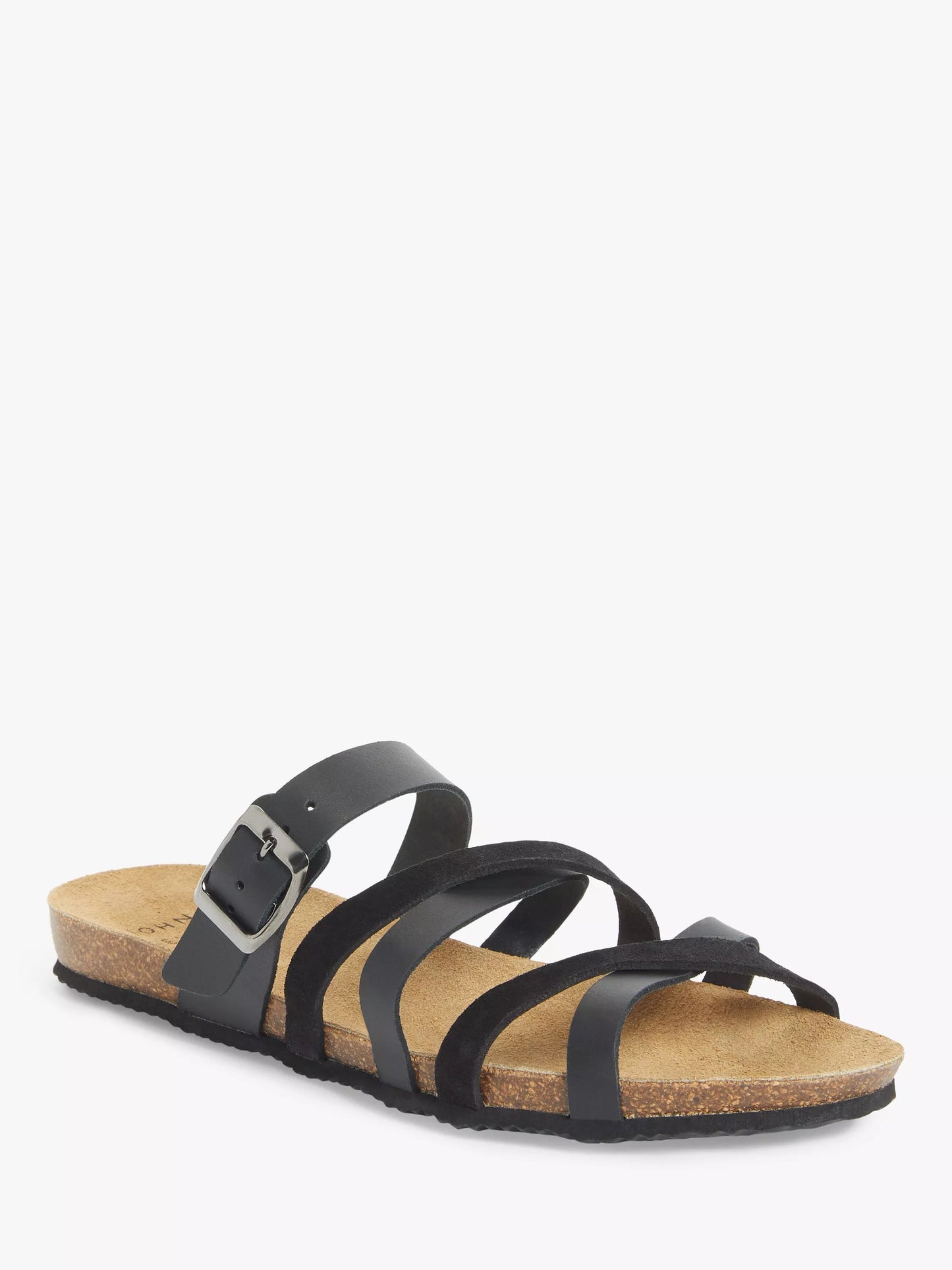 JOHN LEWIS ‘Louise’ suede and leather slider in black size 6