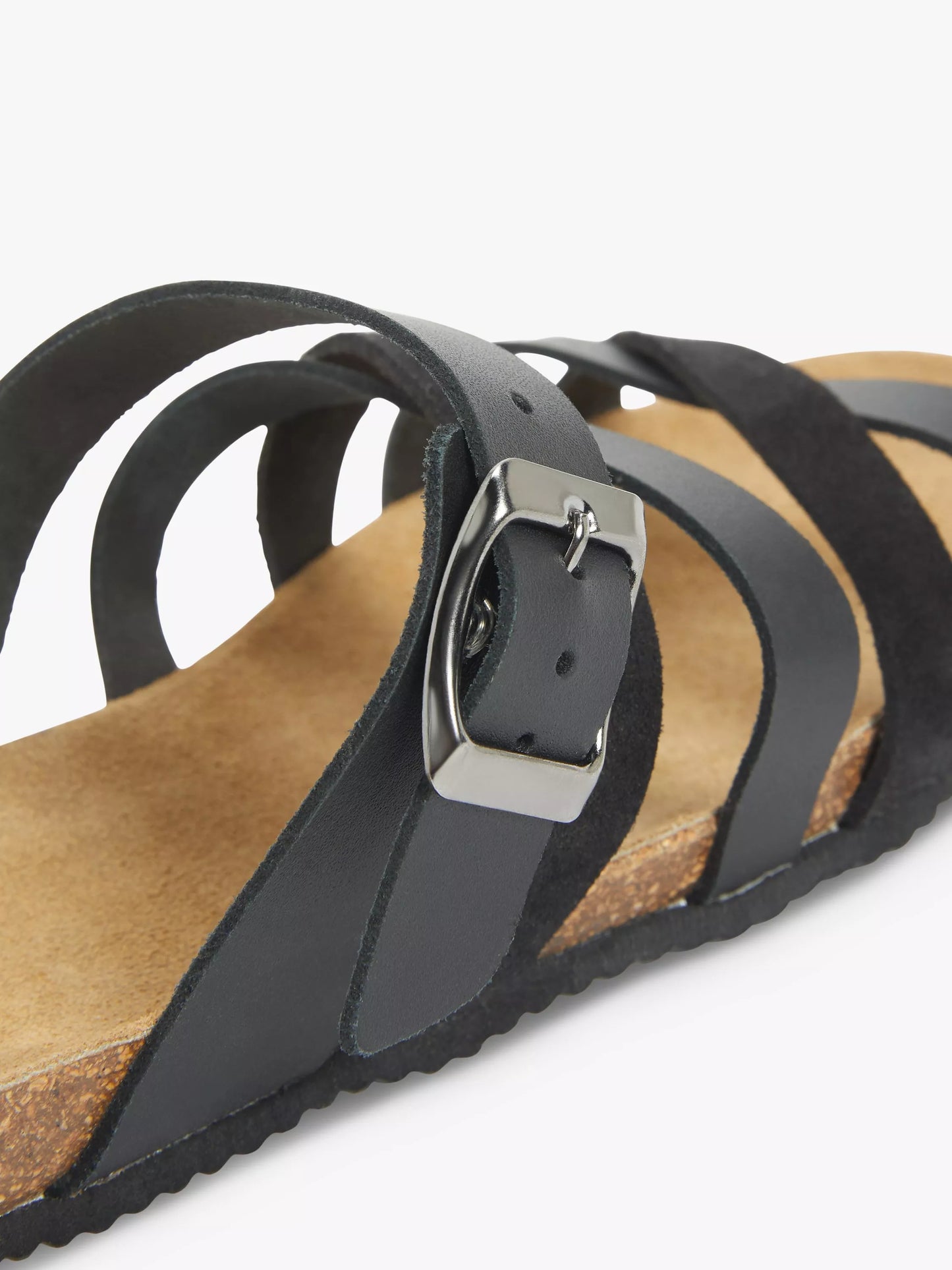 JOHN LEWIS ‘Louise’ suede and leather slider in black size 6