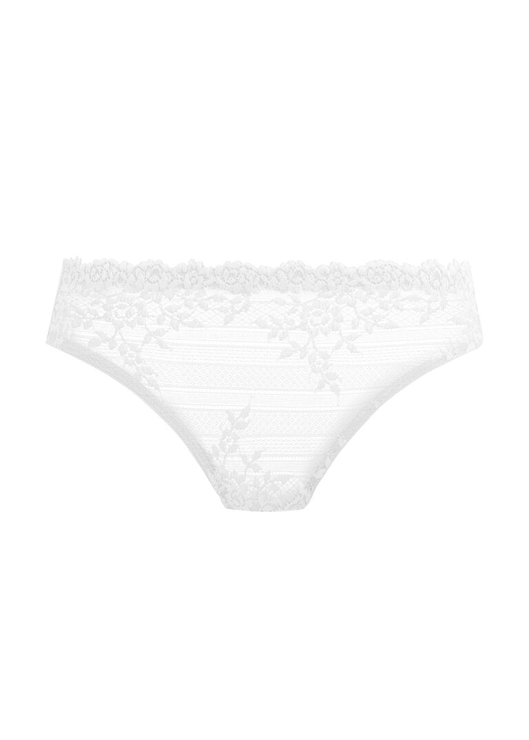 ‘Embrace’ lace bikini brief in delicious white size M