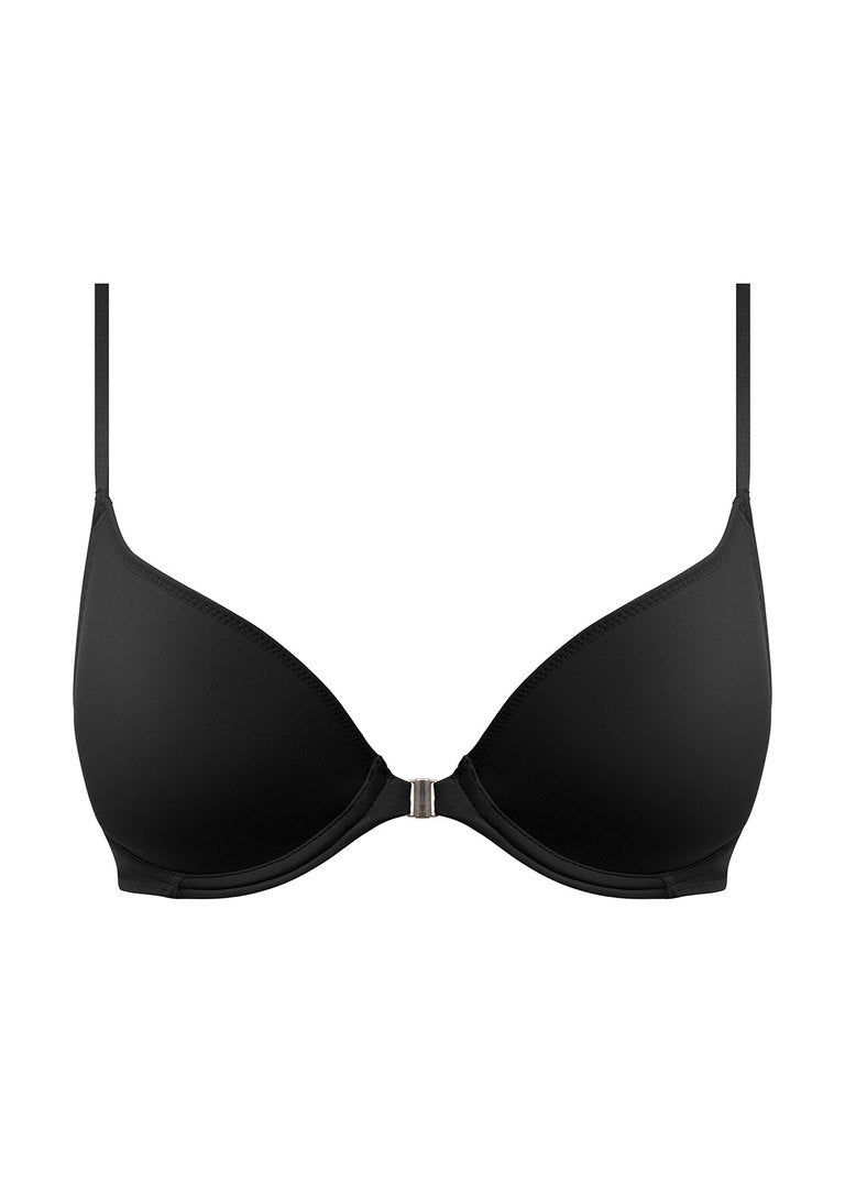 ‘Accord’ front fastener convertible bra in black