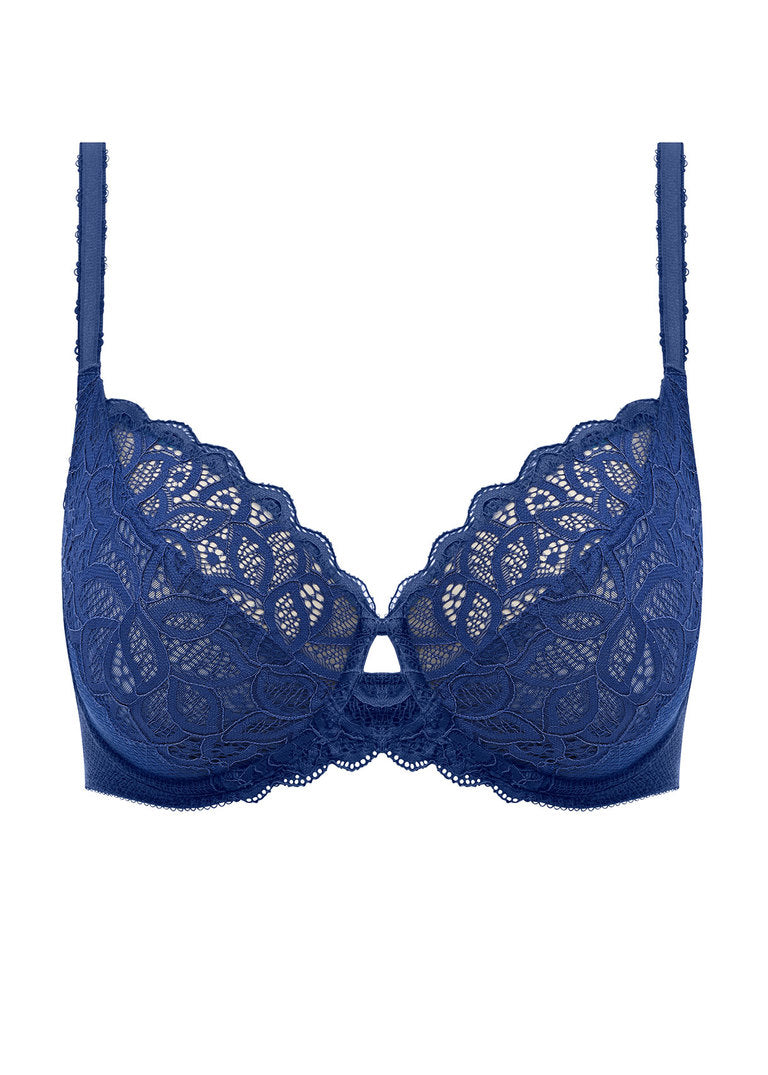 ‘Raffine’ classic underwired bra in sapphire size 34C